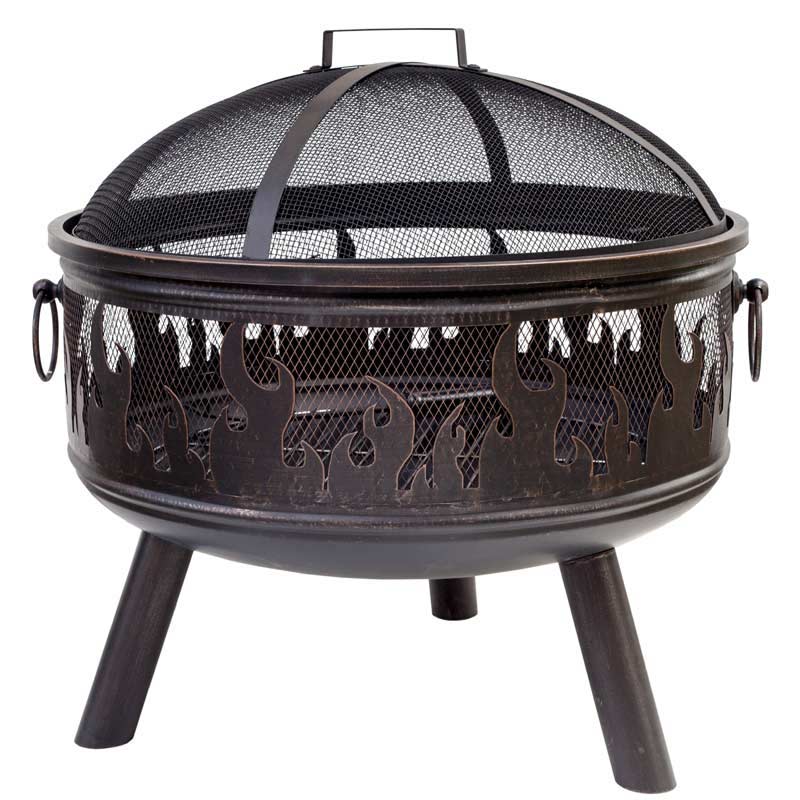La Hacienda Wildfire Steel Firepit with Grill 56cm Diameter