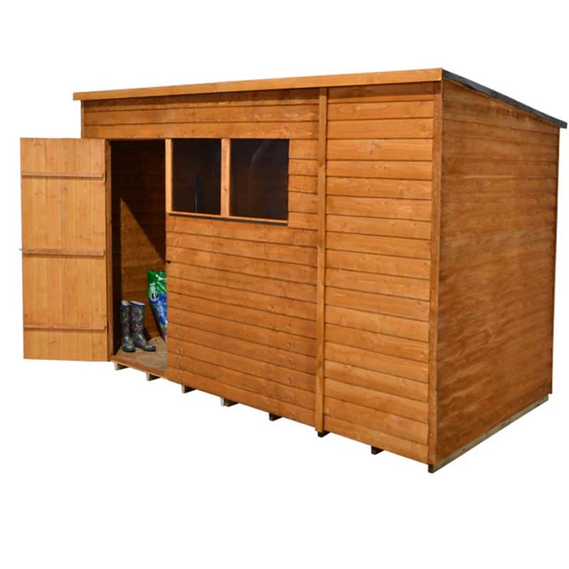 Forest Garden FSC Larchlap Overlap Pent Shed 6 x 10ft on Sale