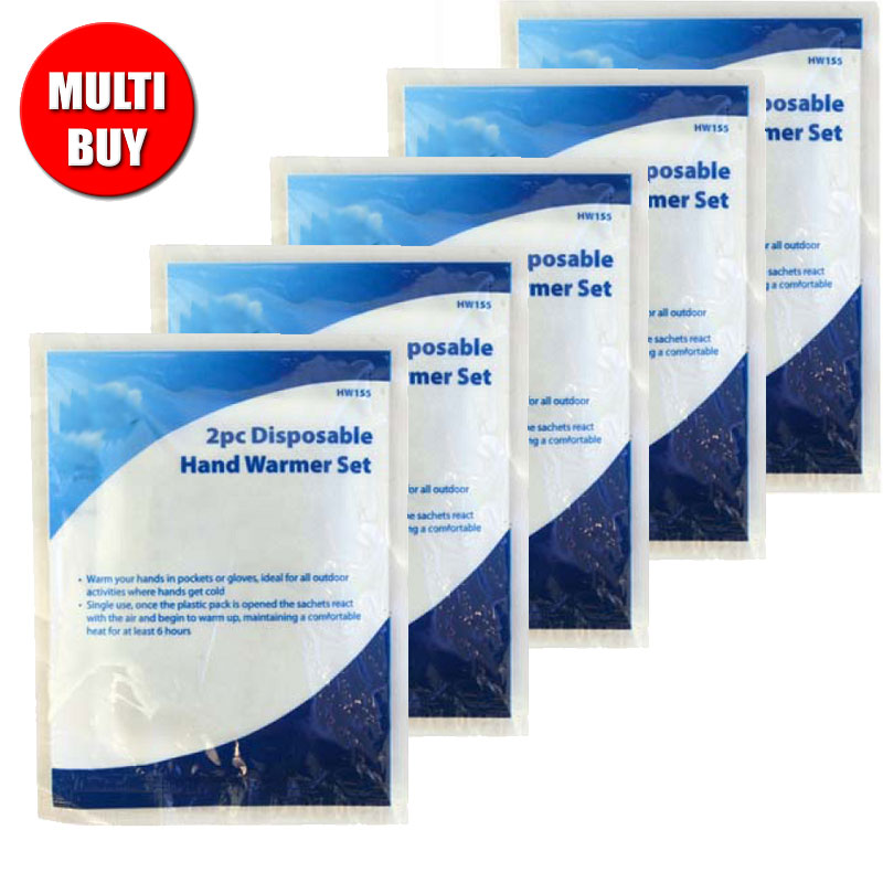 Disposable Hand Warmer Set x 5 MultiBuy on Sale Fast Delivery