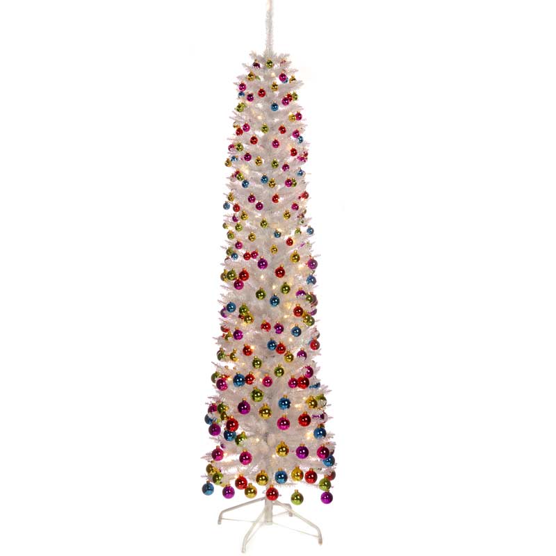 festive pencil christmas tree decorations 6ft white on sale festive pencil christmas tree decorations 6ft white on sale