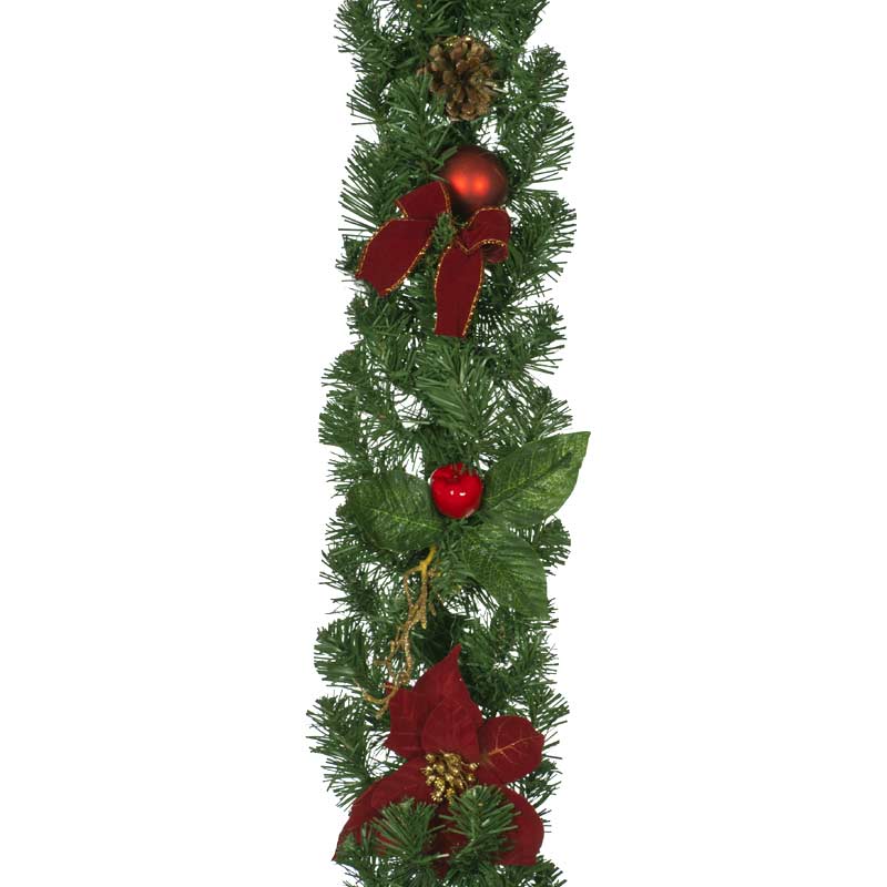 christmas poinsettia garland 18m on sale fast delivery christmas poinsettia garland 18m on sale fast delivery