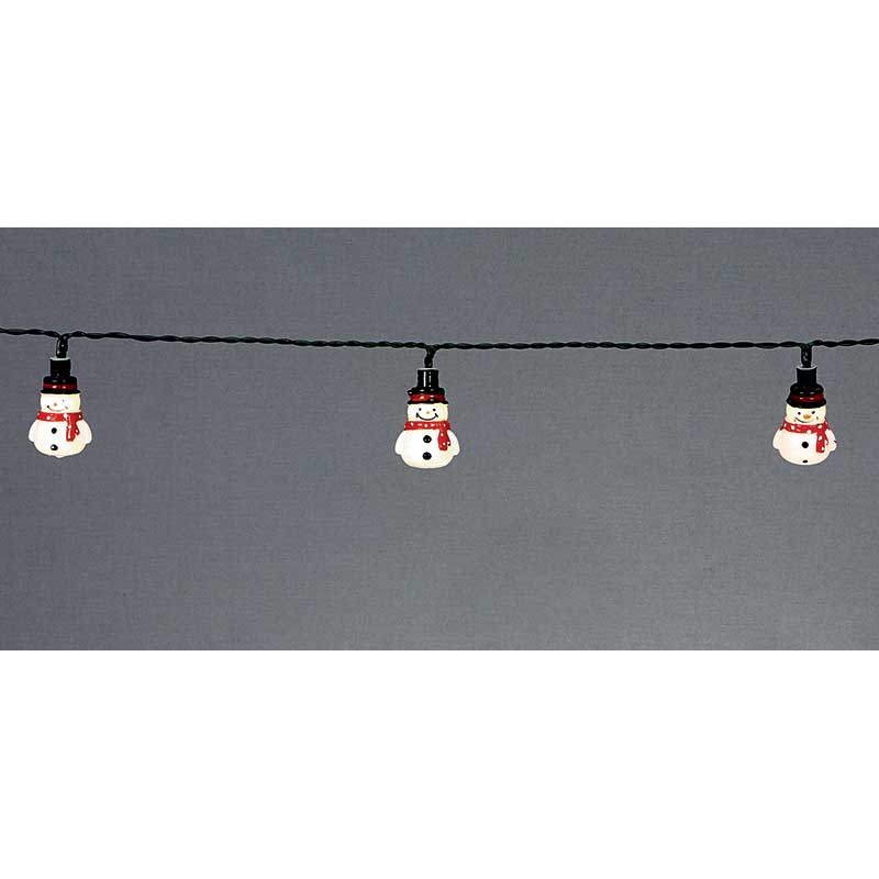 Christmas Snowman String Lights Battery Powered Warm White