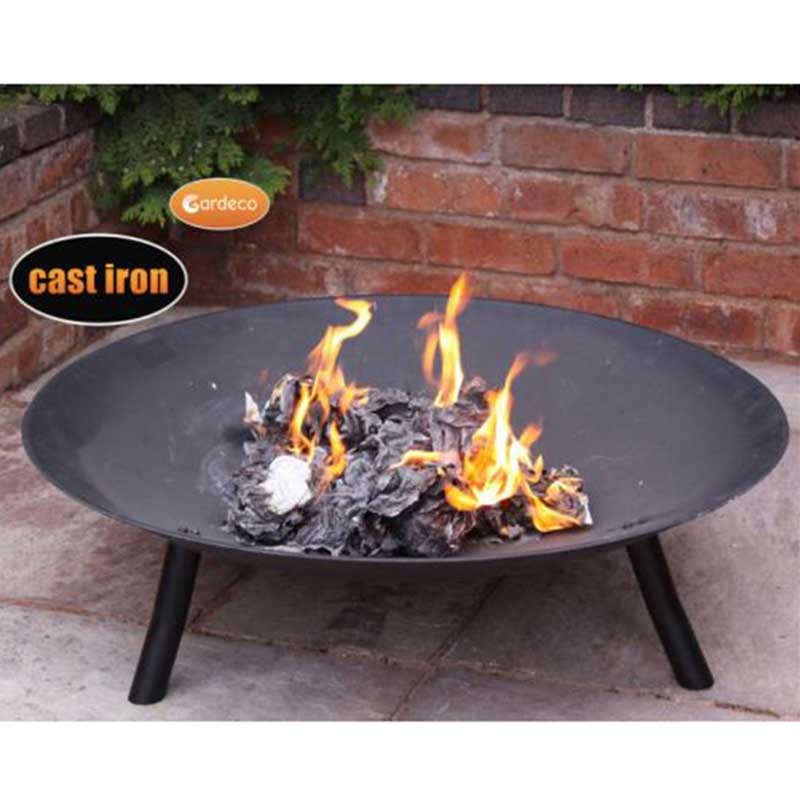 Gardeco Gwell Cast Iron Fire Pit 90cm Diameter On Sale Fast Delivery 