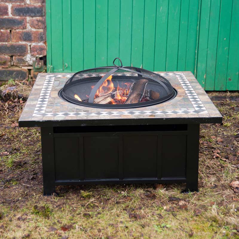 square fire pit table