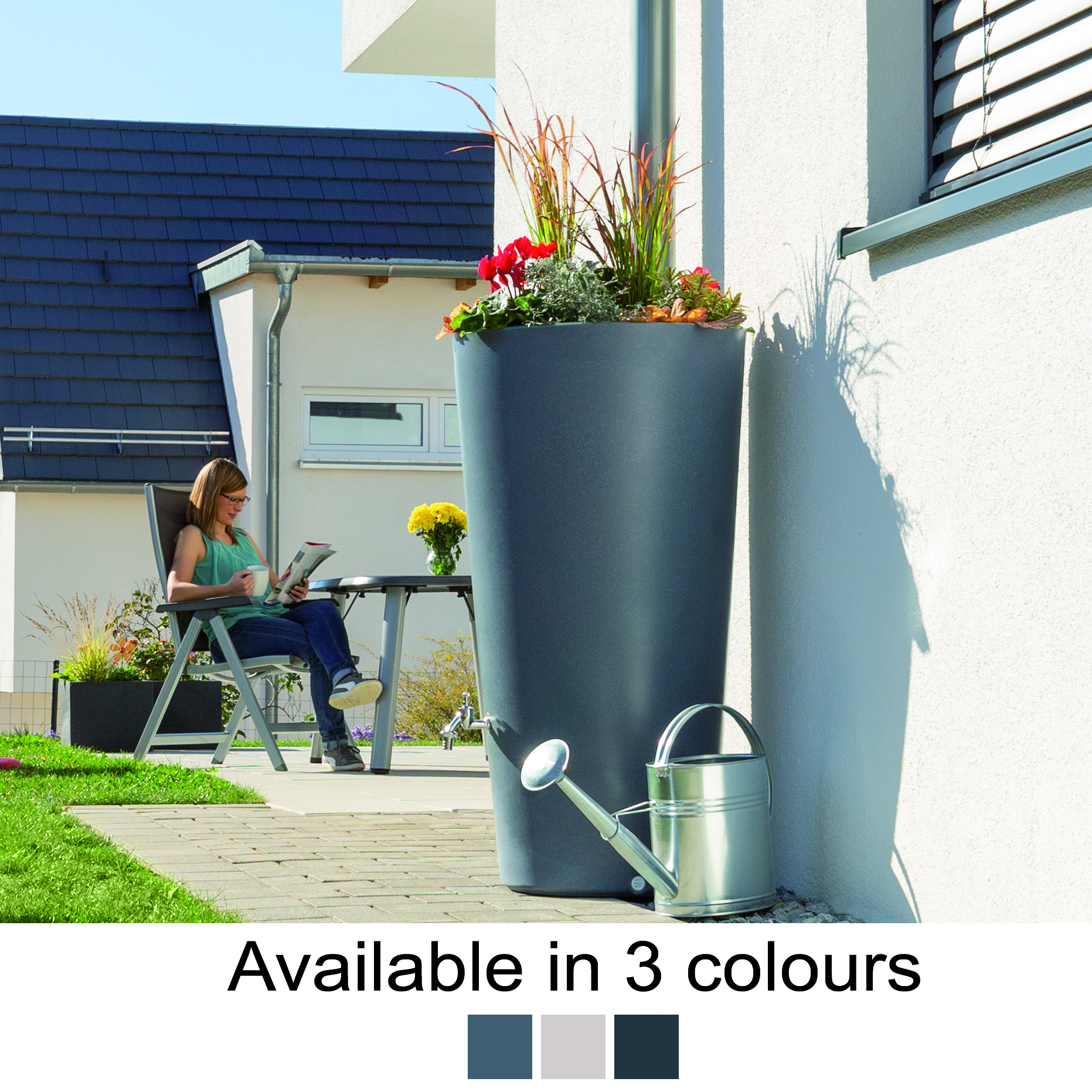 3P Technik RainBowl Flower Water Butt - 150 Litres