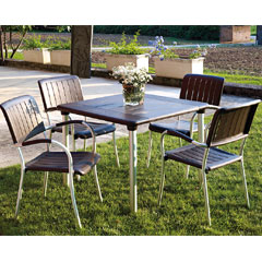 Europa Leisure Nardi Musa 4 Seater Dining Set - Coffee