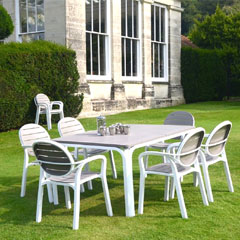Europa Leisure Nardi Palma 6 Seater Dining Set – Turtle Dove