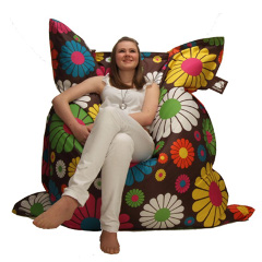 Elephant Jumbo Beanbag - Beatnik Flower Pattern