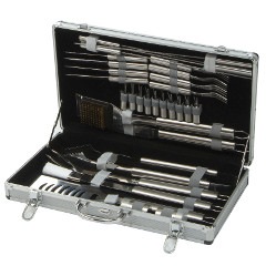 Lifestyle 30 pcs Stainless Steel BBQ Tool Set with Case