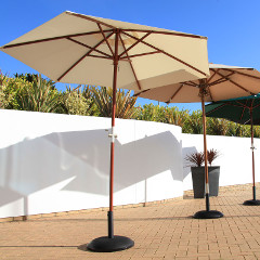 Cozy Bay Crank Parasol - 3m - Creamy White