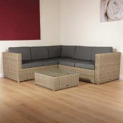 Oseasons Hampton Flex 5 Seater Lounge Set - Champagne