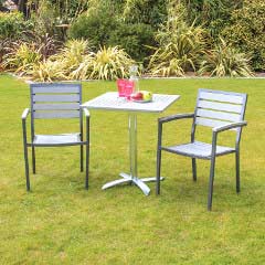 Sol Bistro 2 Seater Bistro Set – Dark Walnut