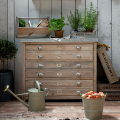 Garden Trading Architects Cabinet with 3 Double Drawers