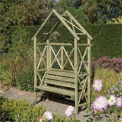 Rowlinson Rustic 2 Seater Arbour Bench