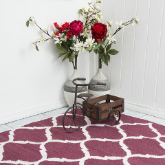 Natura Purple and White Indoor Rug – 120 x 180cm