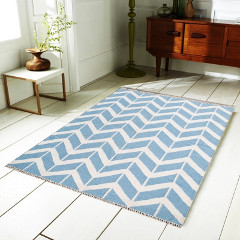 Arrow Blue and White Indoor Rug 120 x 180cm