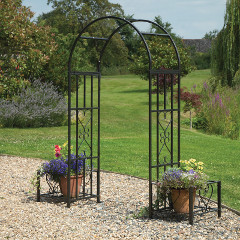Greenhurst Huntingdon Ornamental Arch - With Planters