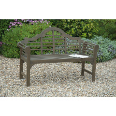 Greenhurst Lutyens 2 Seater Bench - Grey