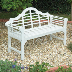 Greenhurst 2 Seater Bench - White