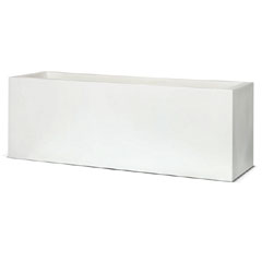 Cadix Capi Lux Rectangular Low Planter Range - White