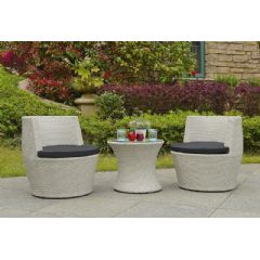 Ellister 2 Seater Lounge Set - Light Grey