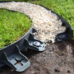 EcoGrid Flexible Lawn Edging - Dark Grey - H6cm