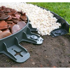 Ecogrid Flexible Lawn Edging - Olive Green - H6cm