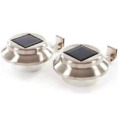 Gablemere Solar Gutter Light - Stainless - 2 Pack
