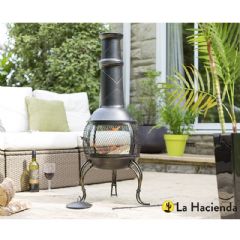 La Hacienda Leon Large Mesh Steel Chiminea - 107cm Height