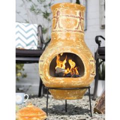 La Hacienda Companero Clay Chiminea - 69cm Height