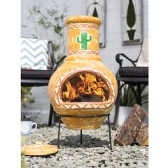 La Hacienda Cardon Clay Chiminea - 84cm Height
