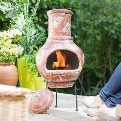 La Hacienda Alegria Clay Chiminea - 84cm Height