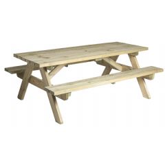 Alexander Rose Pine Wooden Heavy Duty Picnic Table - 180cm Width