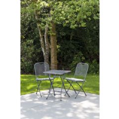 Alexander Rose Portofino 2 Seater Bistro Set - Grey Olefin Cushions