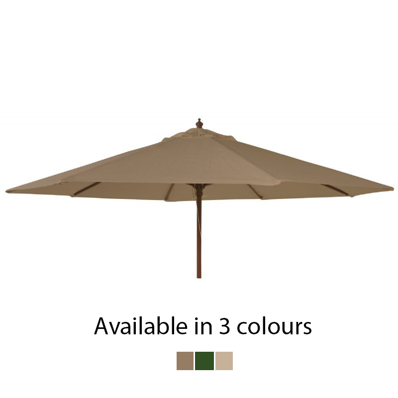 Alexander Rose Hardwood Round Parasol - 2.7m