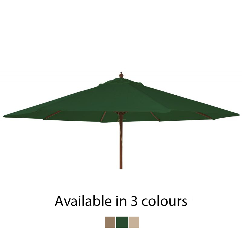 Alexander Rose Hardwood Round Parasol - 3m