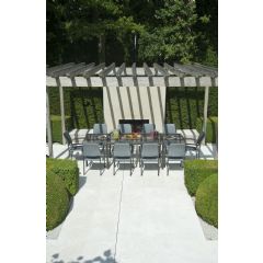 Alexander Rose Portofino Steel 10 Armchair 270cm Extending Table Set
