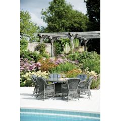 Alexander Rose Monte Carlo Rattan 6 Armchair 150cm Circular Dining Set