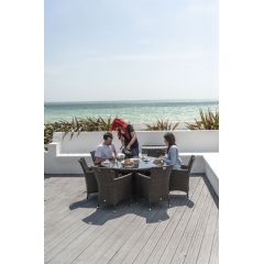 Alexander Rose Ocean Rattan 6 Armchair 130cm Circular Dining Set