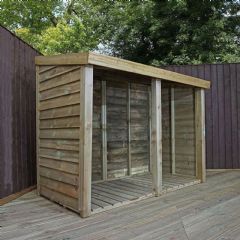 Mercia Pressure Treated Wooden Double Log Store W6ft x H5ft