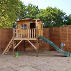 Mercia Rose Tower Playhouse - With Slide - W5ft x D5ft