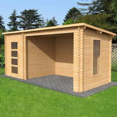 Mercia Open Space Cabin - 3.4cm Single Glazed - W17.5ft x D8ft
