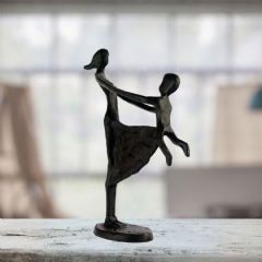 Europa Leisure Mother and Child Swinging Elur Iron Figurine 23cm