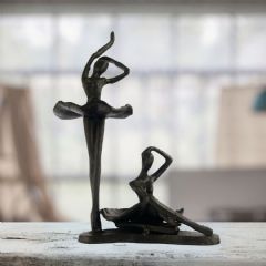 Europa Leisure Ballet Pair Elur Iron Figurine 21cm