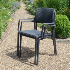 Europa Leisure Bora Chair - Anthracite - Pack of Two