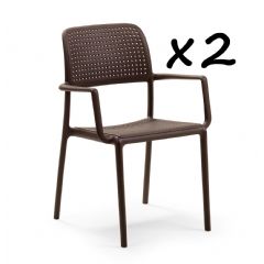 Europa Leisure Bora Chair - Coffee - Pack of Two