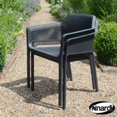 Europa Leisure Net Chair - Anthracite - Pack of Two