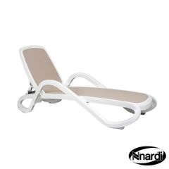 Europa Leisure Alfa Sun Loungers - White and Turtle Dove - Pack of Two