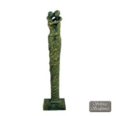 Europa Leisure Contemporary Twist Garden Statue - Gold Verdigris
