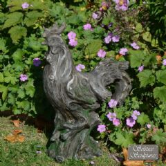 Europa Leisure Cockerel Statue - Driftwood Effect